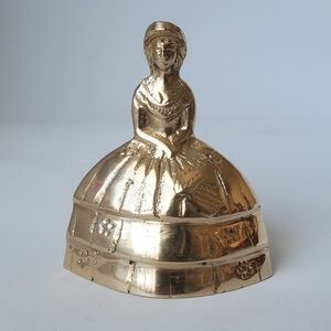 Vintage Brass Crinoline Lady Southern Belle Brass Dinner Bell Figurine India